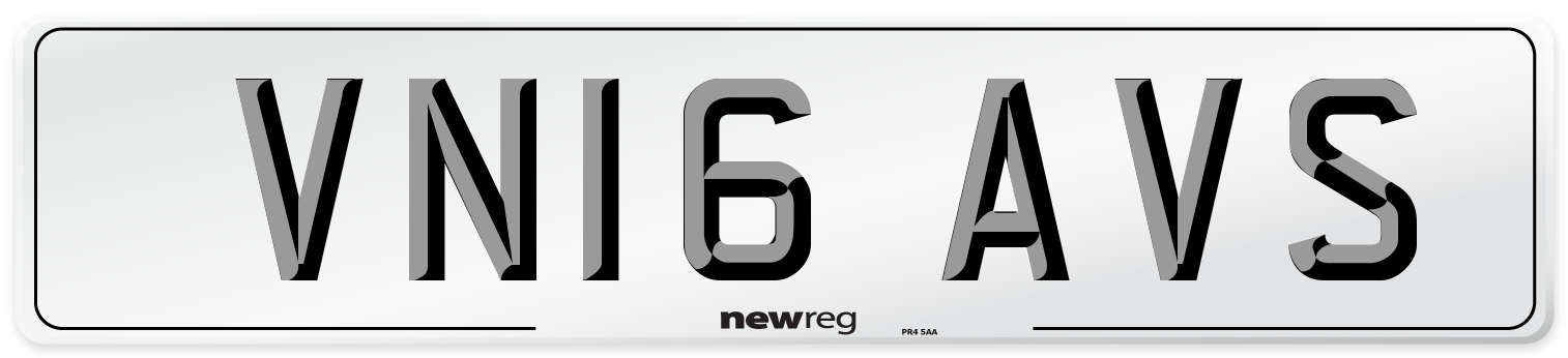 VN16 AVS Number Plate from New Reg